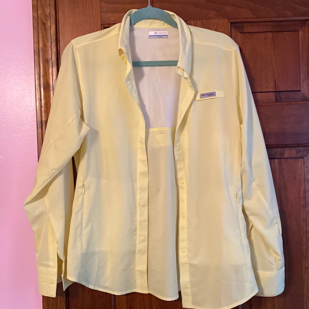 Women’s Columbia PFG Tamiami Long Sleeve Shirt Yellow